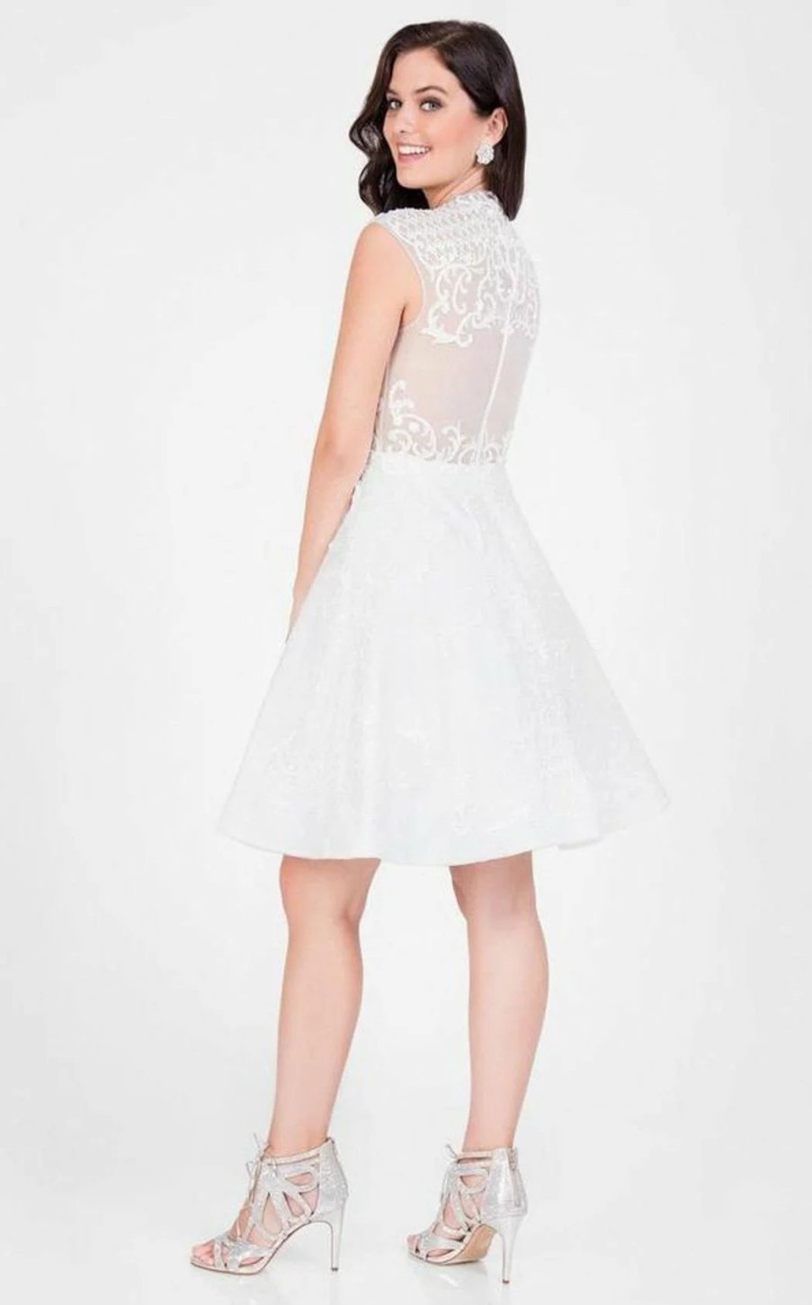 Cocktail Dresses * | Terani 1711P2249 Dress Ivory