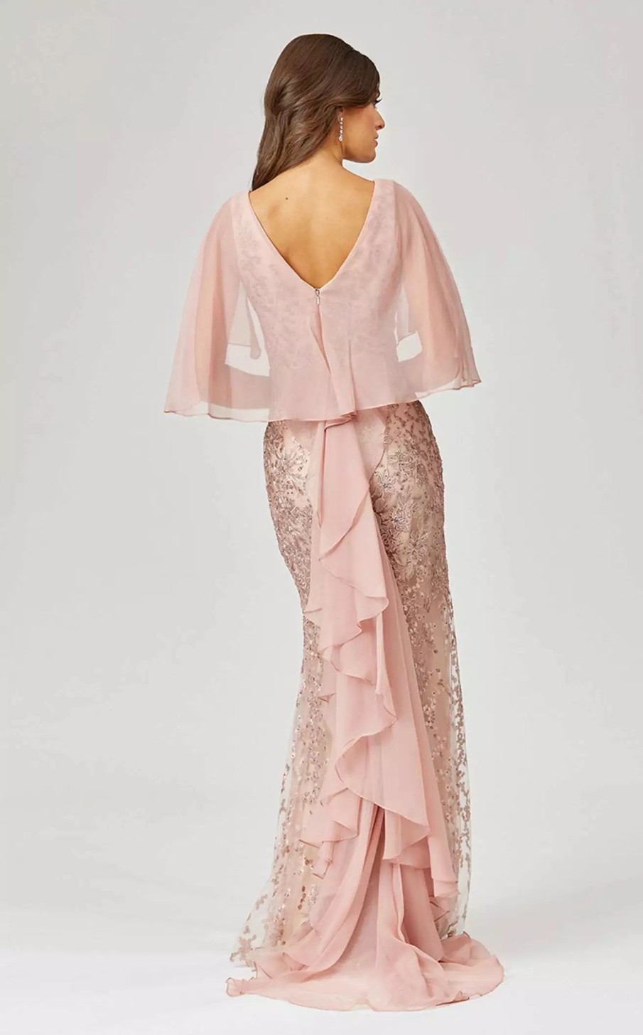 Long Prom Dresses * | Lara 29465 Dress Dusty-Rose