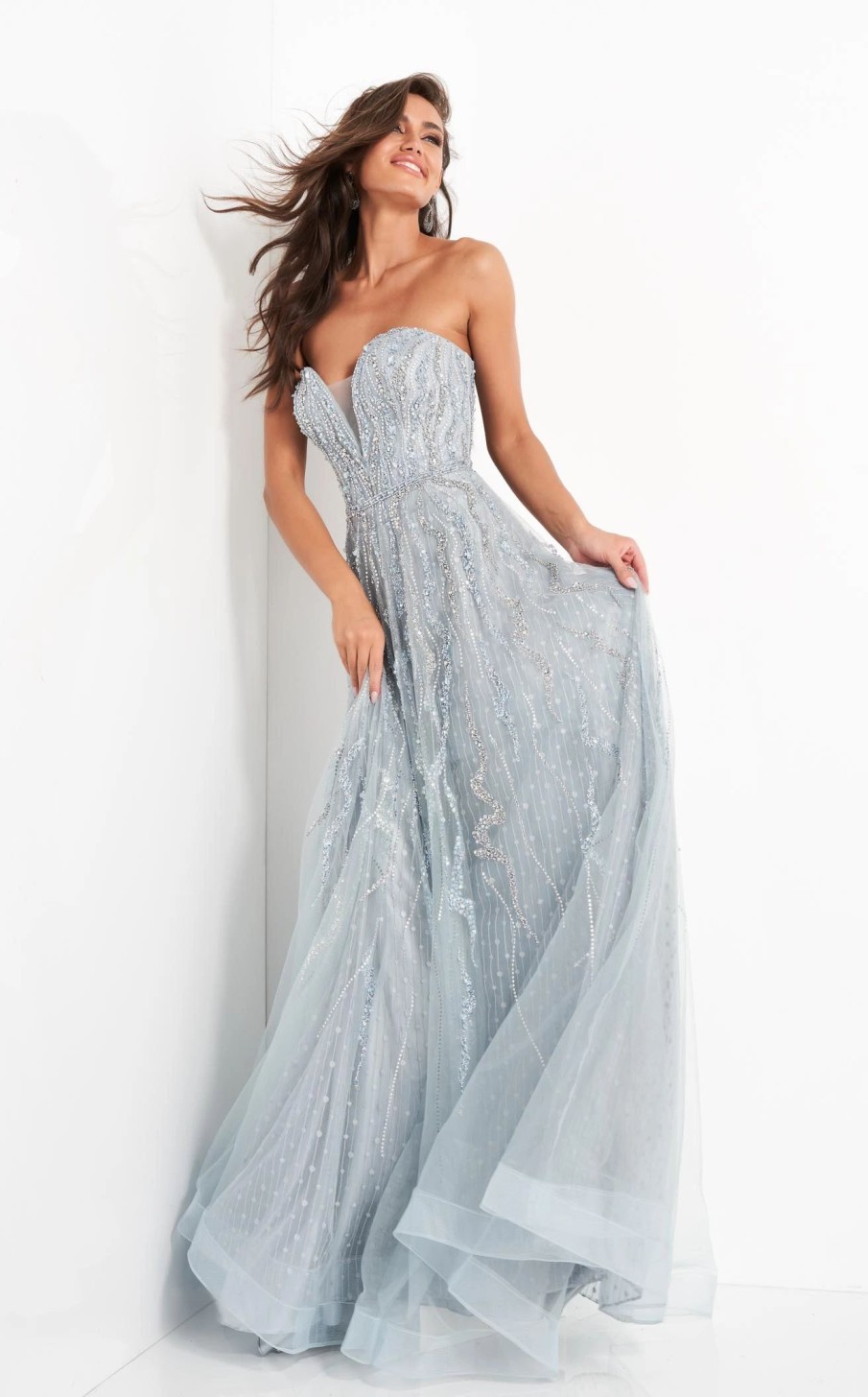 Long Prom Dresses * | Jovani 04633 Dress Blue