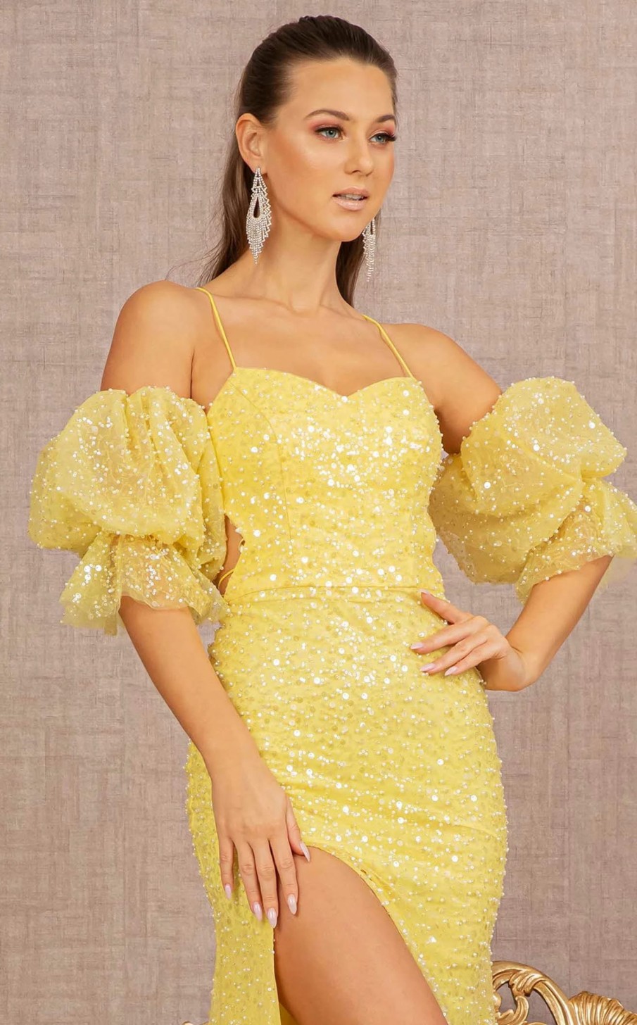 Red Carpet * | Gls By Gloria Gl3155 Dress Yellow