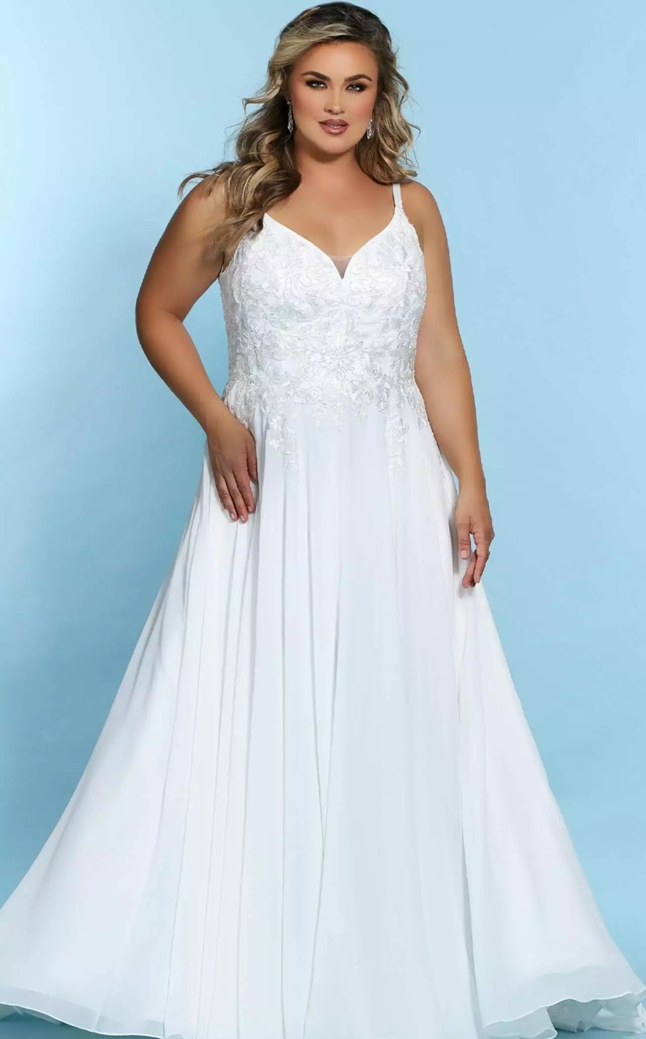 Plus Size Dresses * | Sydneys Closet Sc5247 Dress Ivory