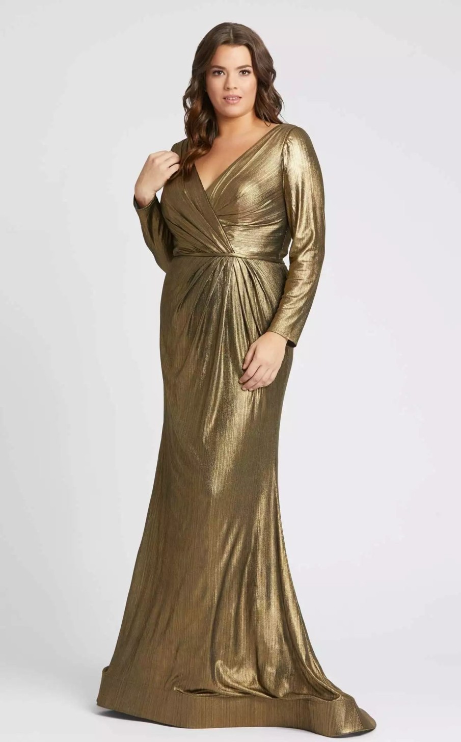 Plus Size Dresses * | Mac Duggal Fabulouss 49073 Dress Bronze