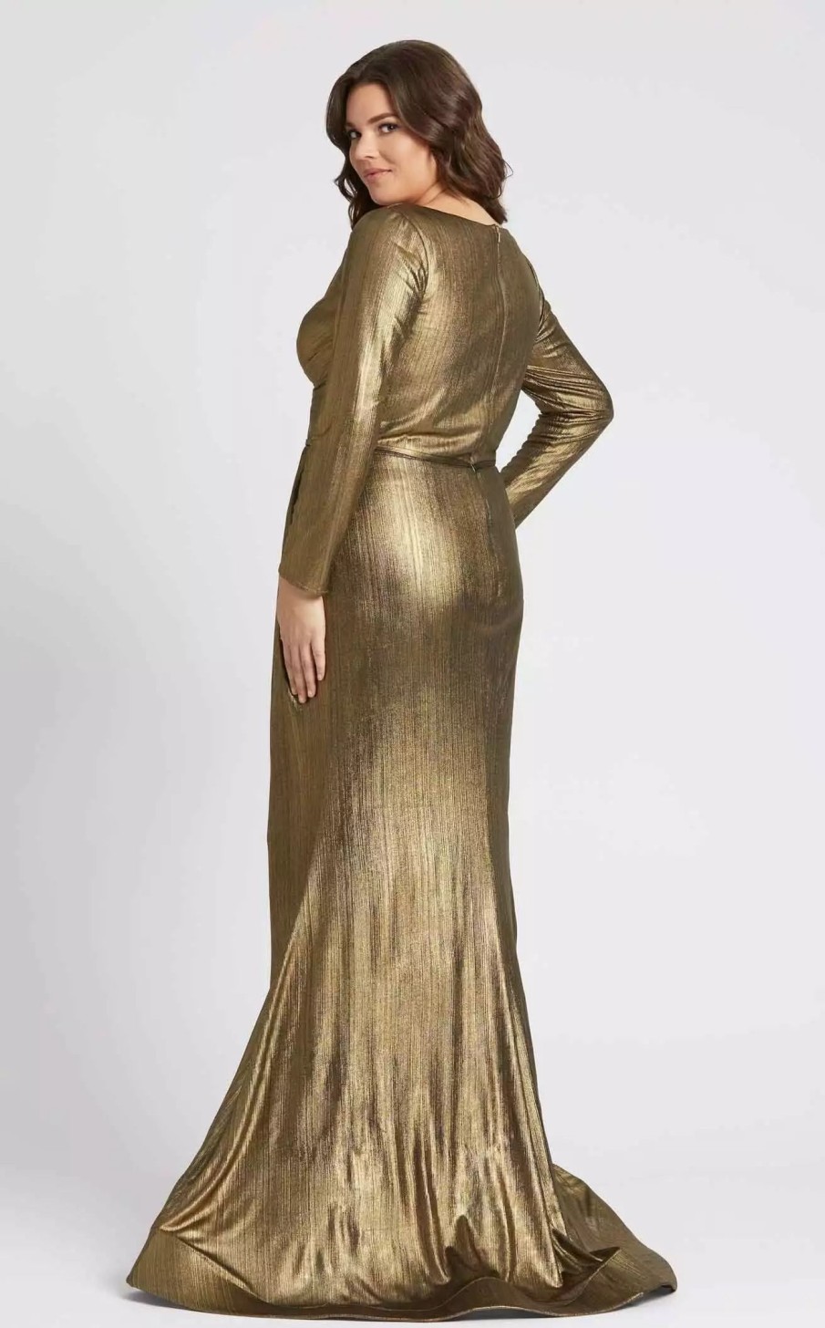 Plus Size Dresses * | Mac Duggal Fabulouss 49073 Dress Bronze