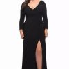 Plus Size Dresses * | La Femme 30071 Dress Black