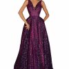 Red Carpet * | Clarisse 800309 Dress Plum