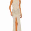 Long Prom Dresses * | Mac Duggal 42025 Dress Nude-Silver