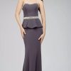 Red Carpet * | Jovani 98012Bg Dress Dark-Grey