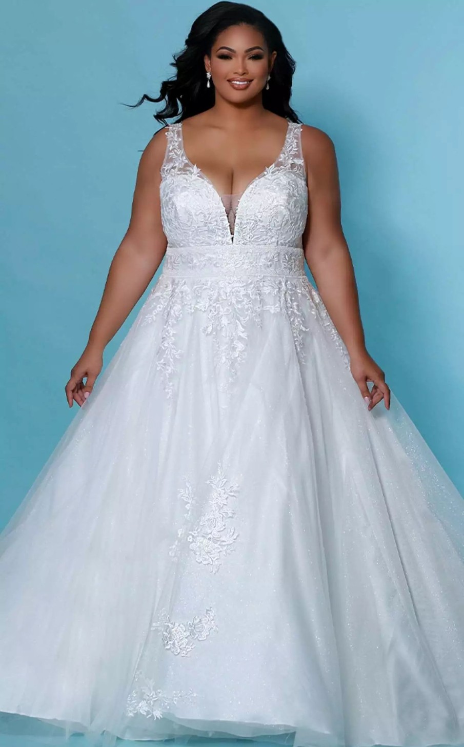 Plus Size Dresses * | Sydneys Closet Sc5255 Dress Ivory