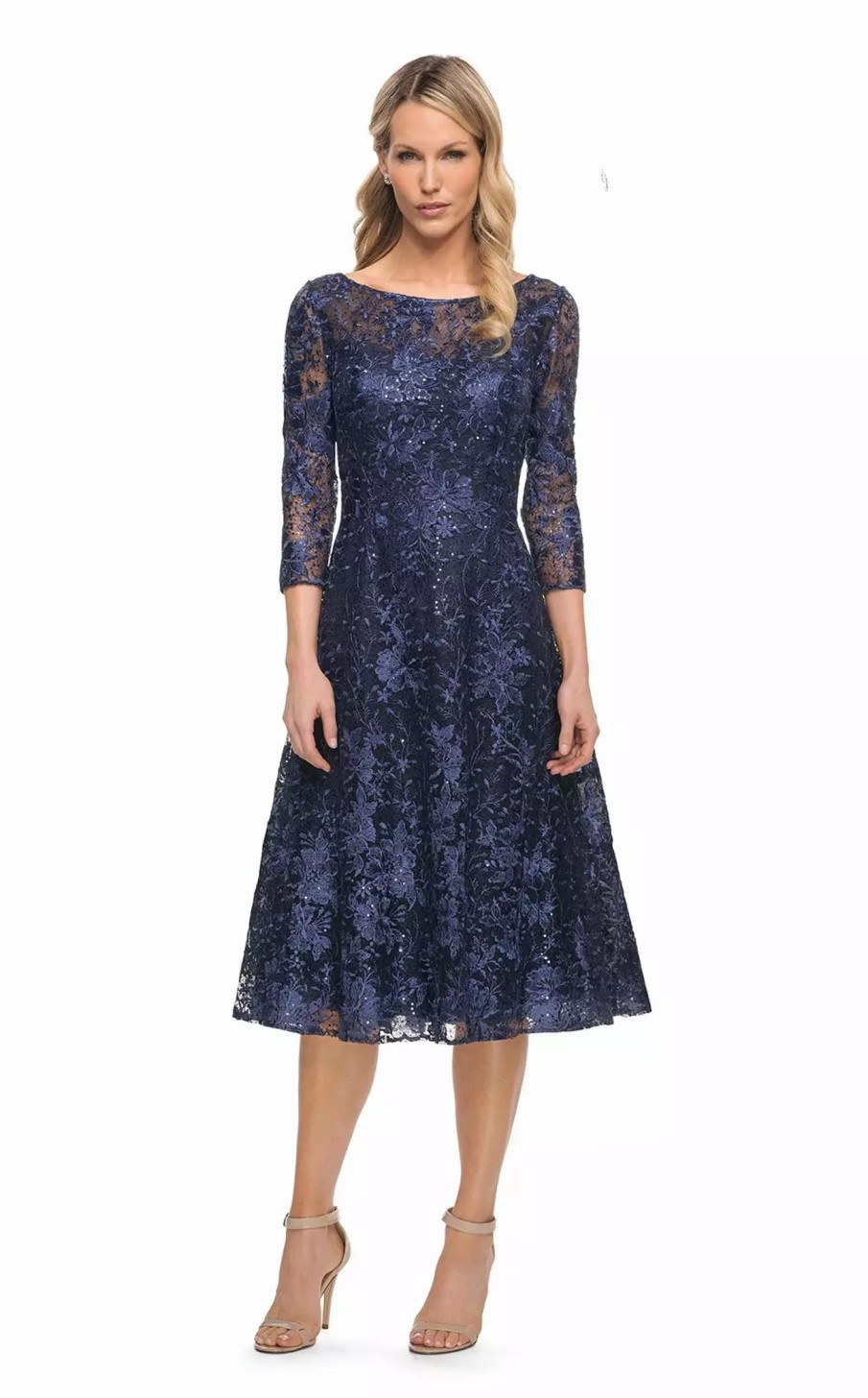 Cocktail Dresses * | La Femme 30005 Dress Navy