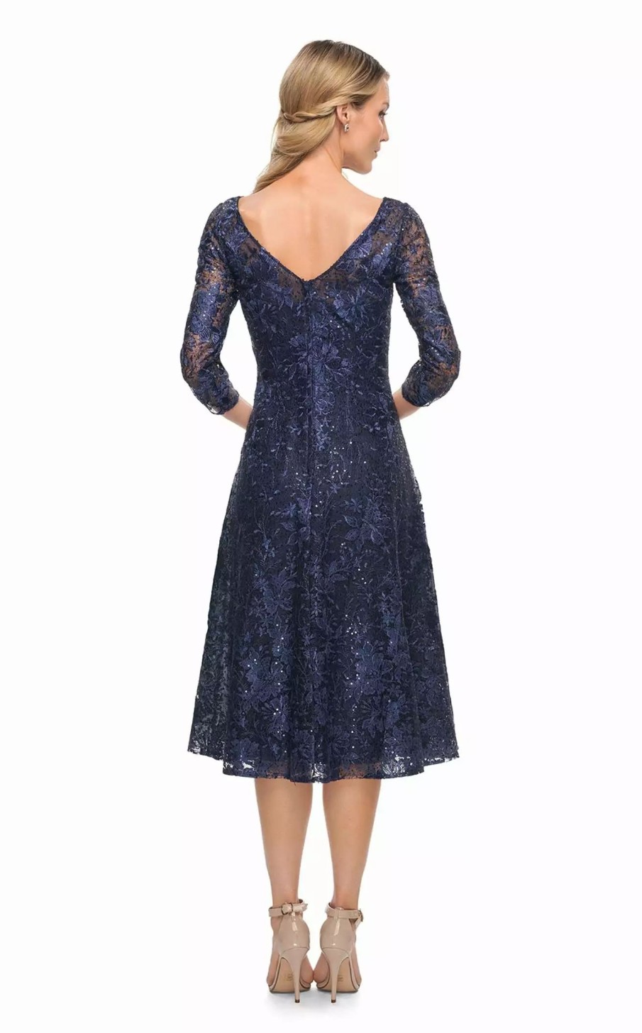 Cocktail Dresses * | La Femme 30005 Dress Navy