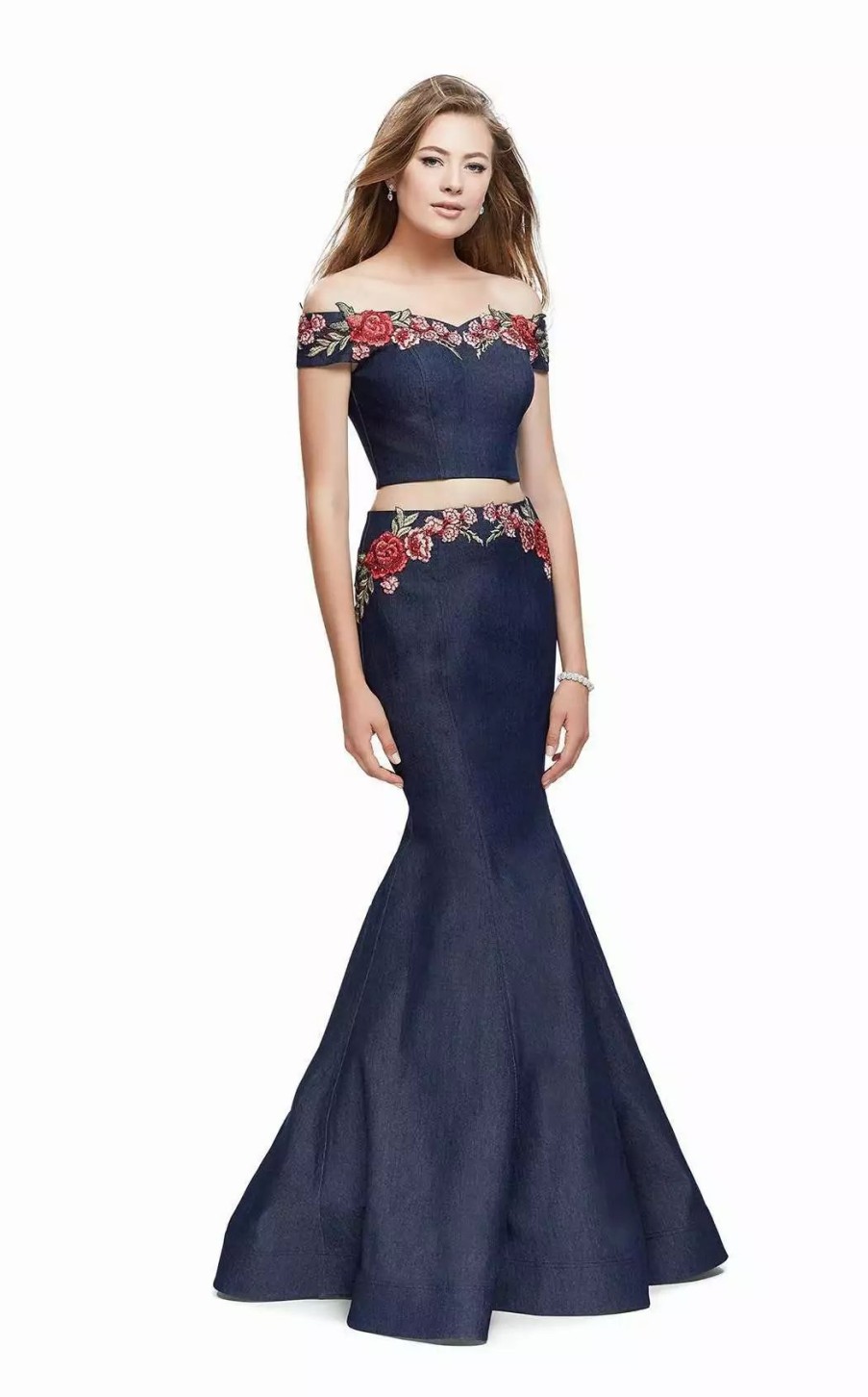 Long Prom Dresses * | La Femme 25924 Dress Dark-Wash