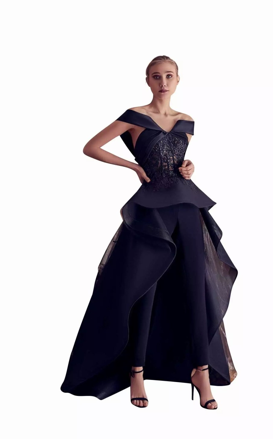 Red Carpet * | Gatti Nolli Couture Ga5144Ga5142 Jumpsuit Black