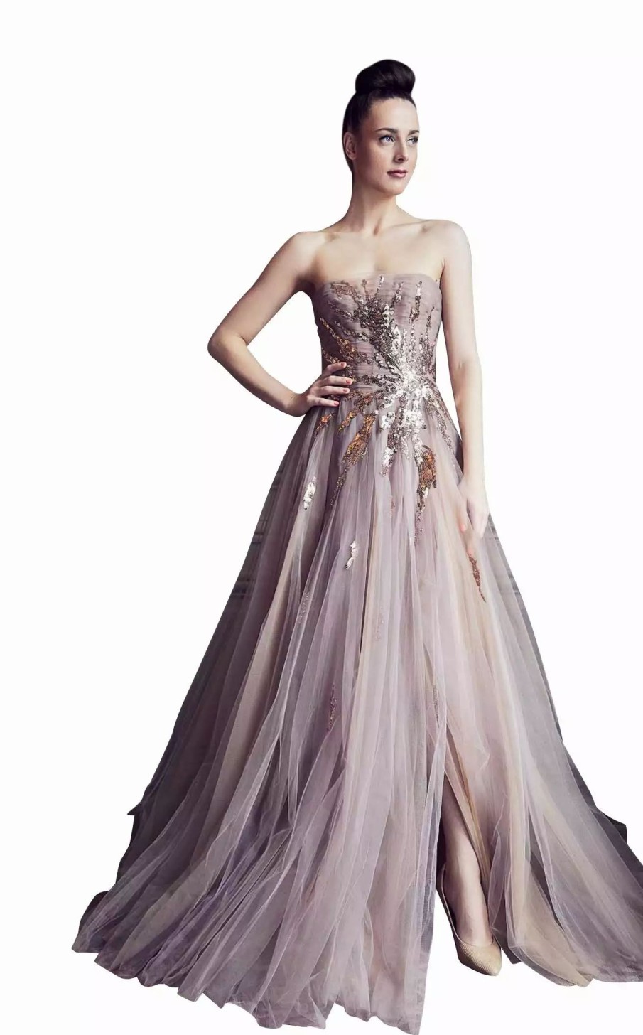 Red Carpet * | Gatti Nolli Couture Ga5296 Dress Taupe