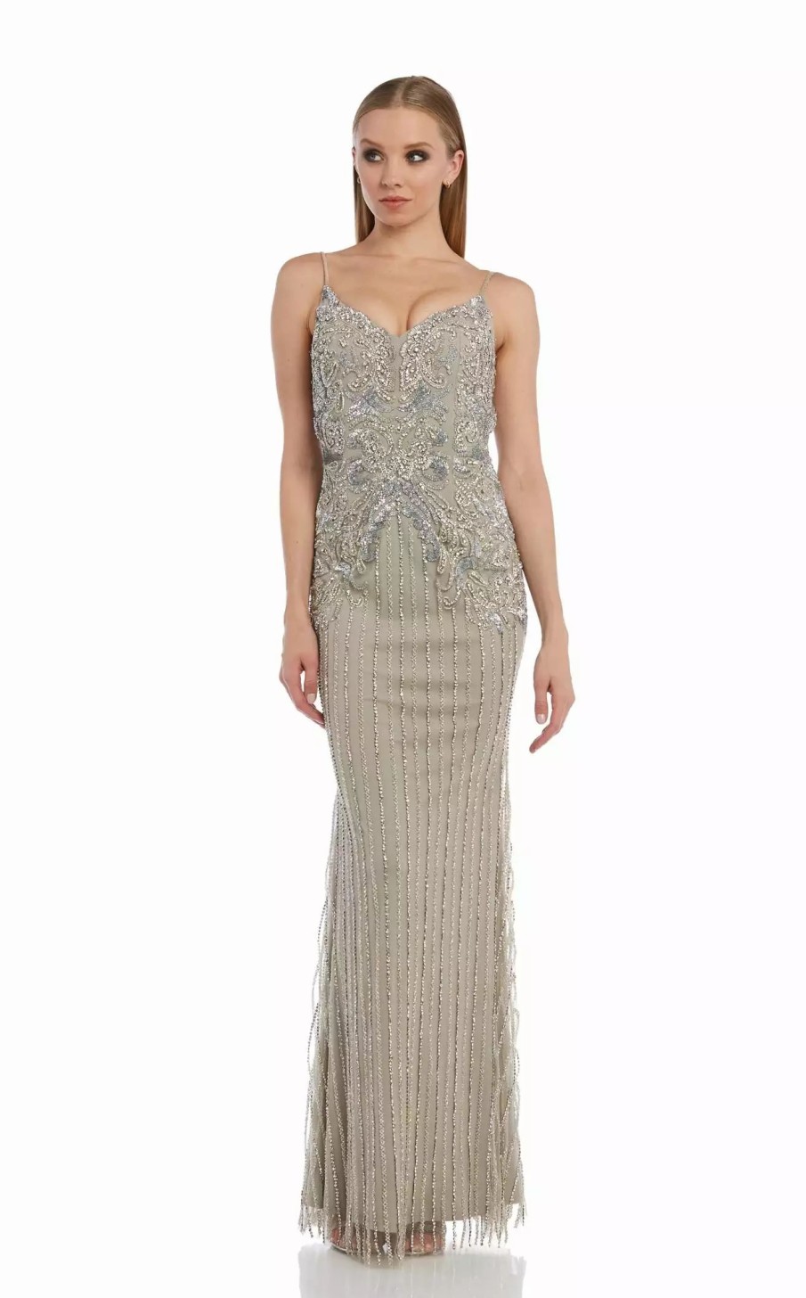 Red Carpet * | Chic And Holland Hf806 Dress Silver