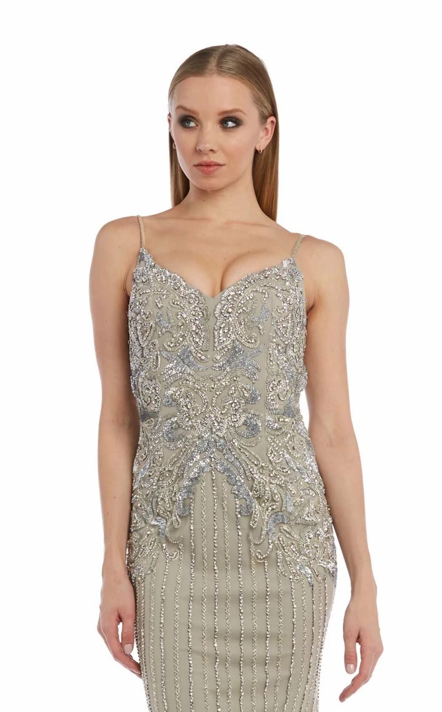 Red Carpet * | Chic And Holland Hf806 Dress Silver