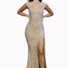 Long Prom Dresses * | Portia And Scarlett Ps21301 Dress Gold