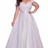 Plus Size Dresses * | Cinderella Divine Cd214Wc Dress Off-White