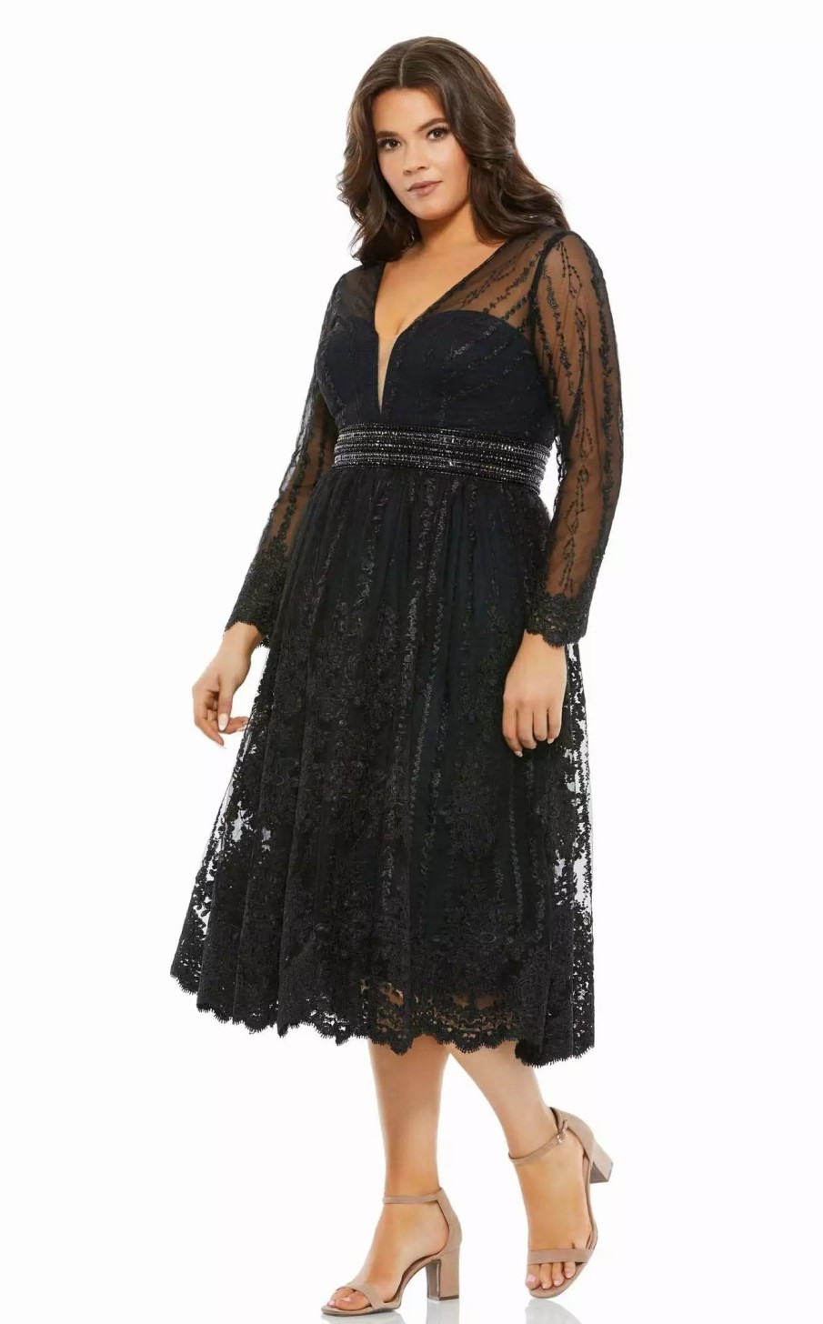 Plus Size Dresses * | Mac Duggal Fabulouss 67902 Dress Black