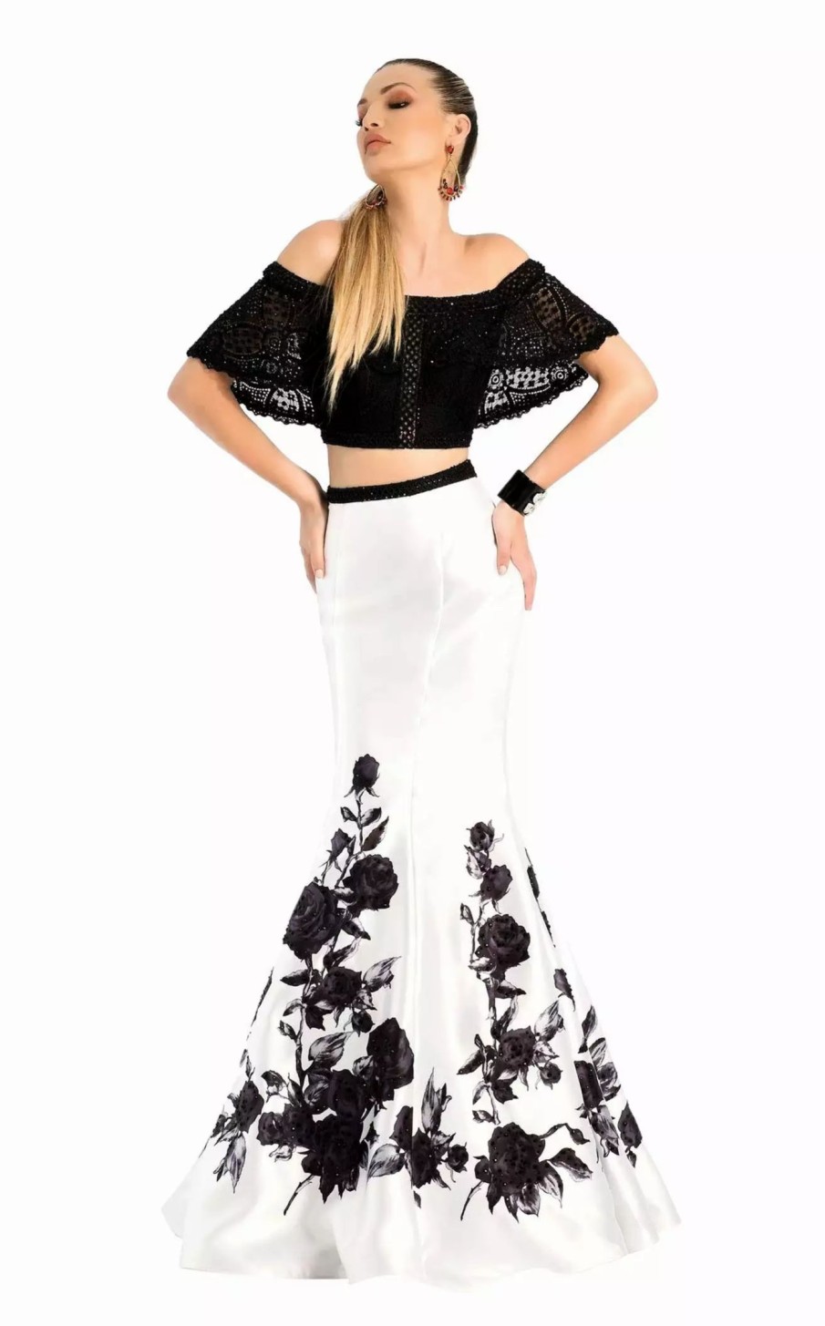 Long Prom Dresses * | Clarisse 4906 Dress White/Black