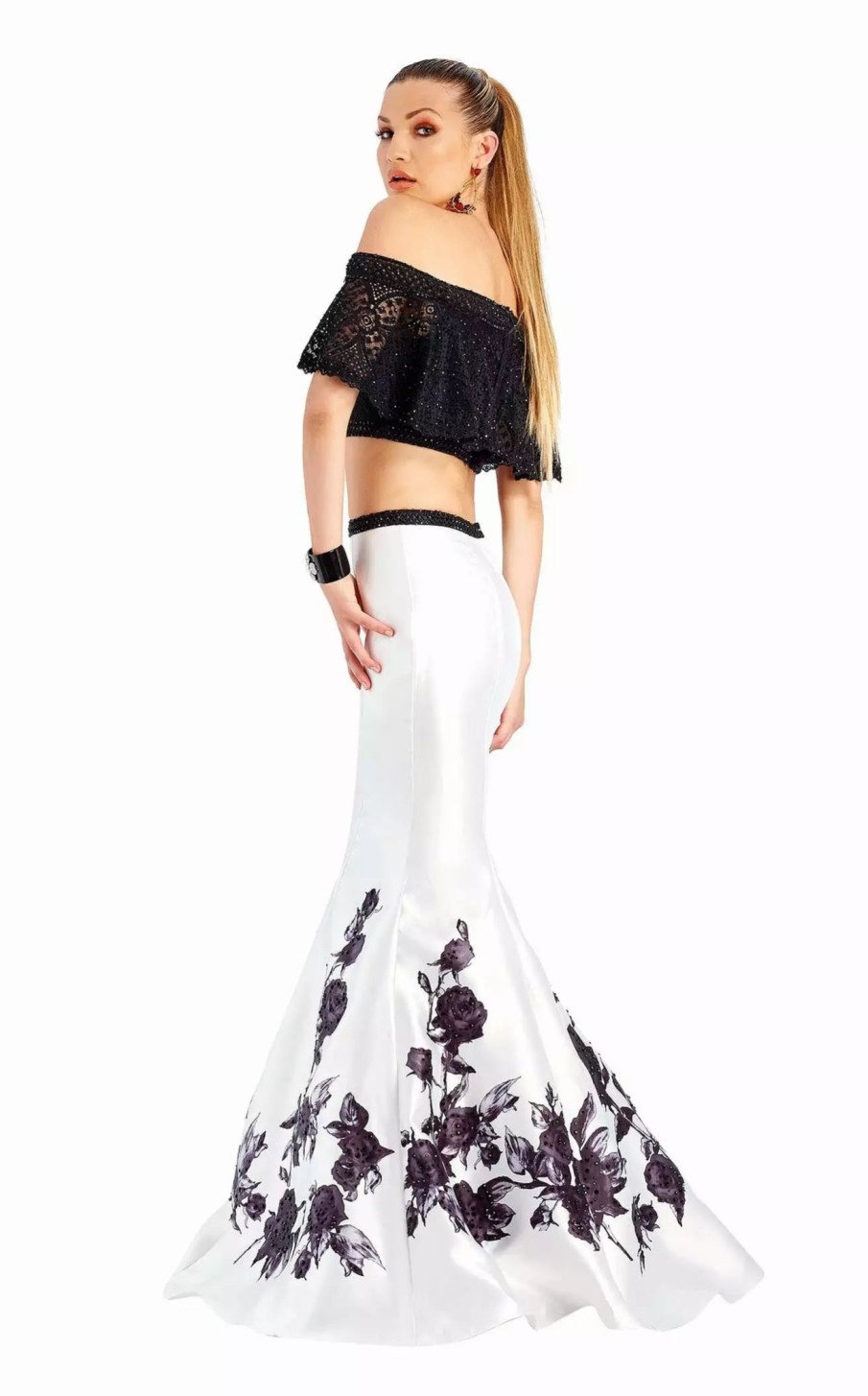 Long Prom Dresses * | Clarisse 4906 Dress White/Black