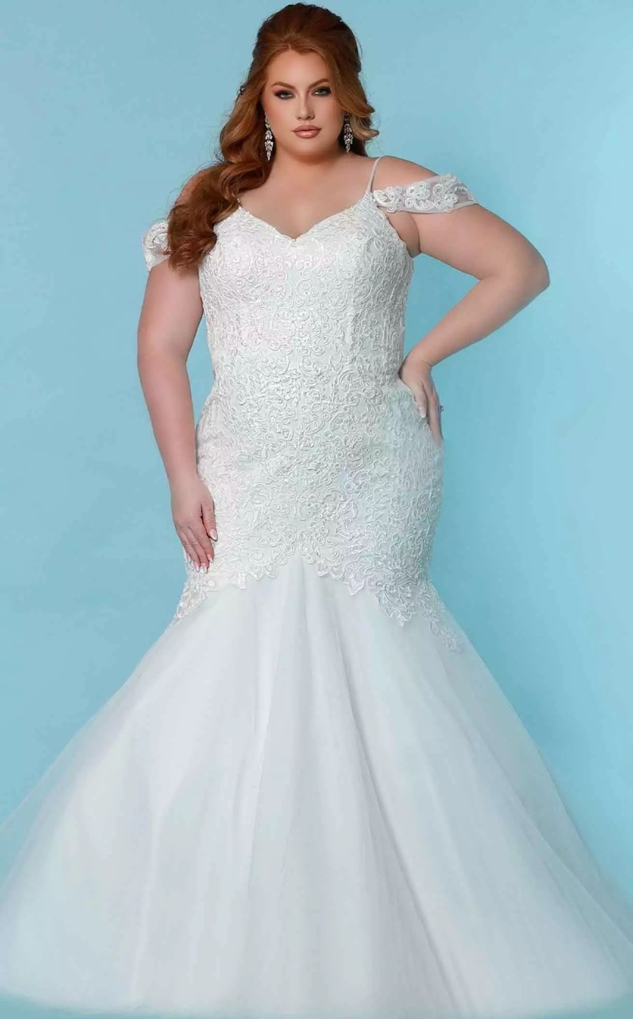 Plus Size Dresses * | Sydneys Closet Sc5273 Dress Ivory