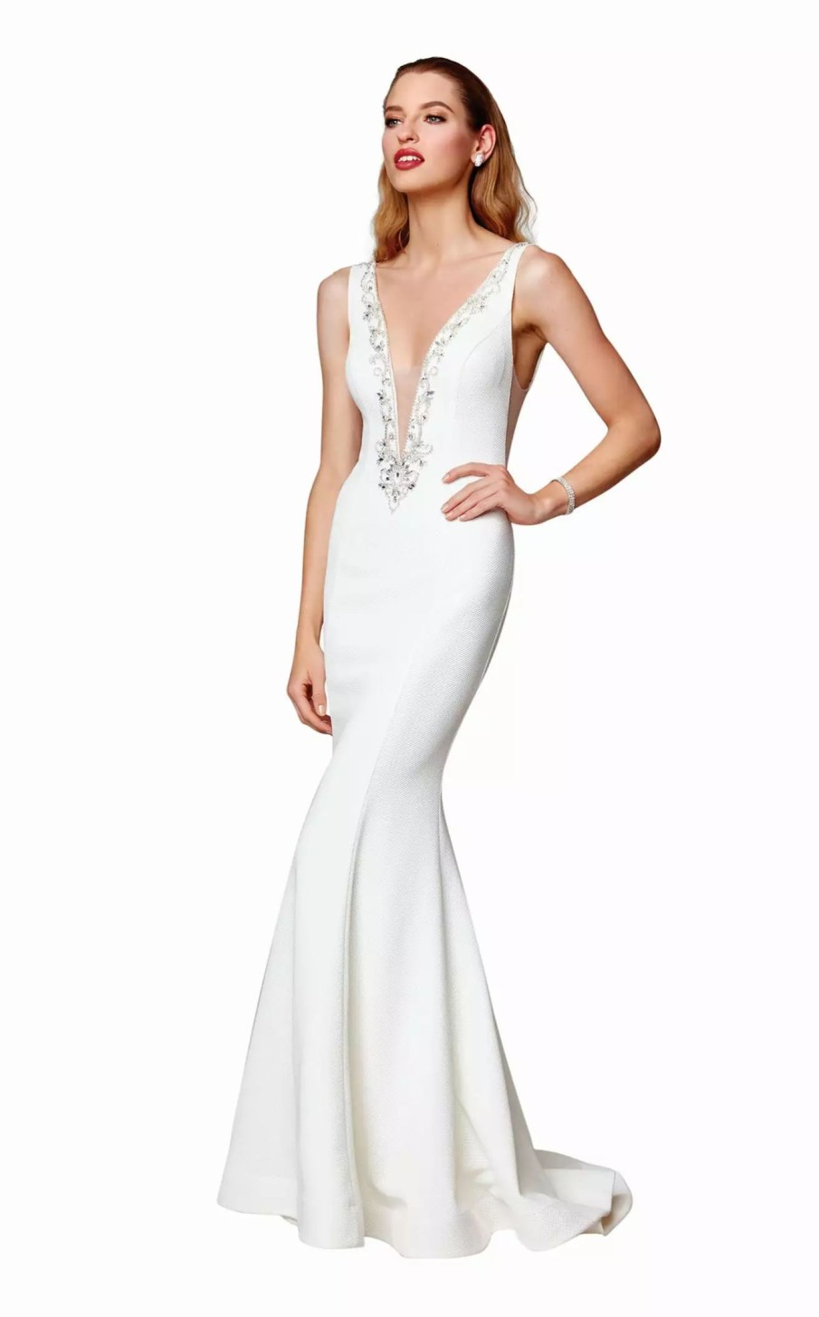 Long Prom Dresses * | Clarisse 600129 Dress Ivory