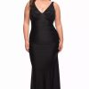 Plus Size Dresses * | La Femme 29751 Dress Black