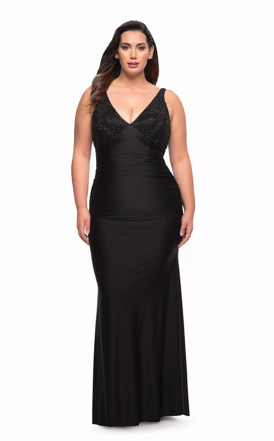 Plus Size Dresses * | La Femme 29751 Dress Black