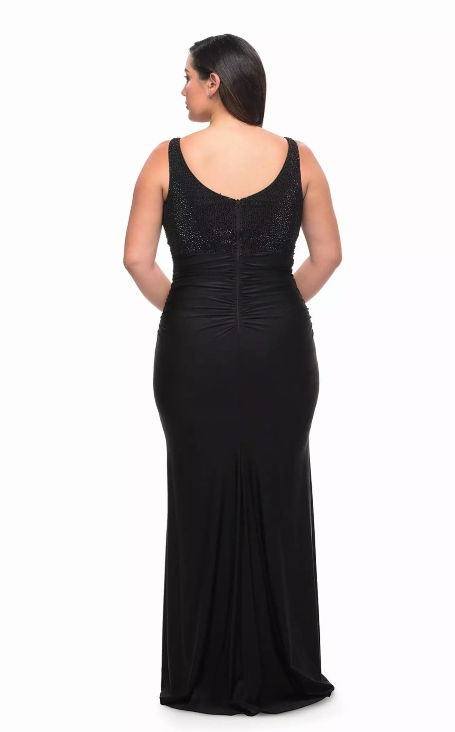 Plus Size Dresses * | La Femme 29751 Dress Black