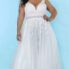 Plus Size Dresses * | Sydneys Closet Sc5230 Dress Ivory