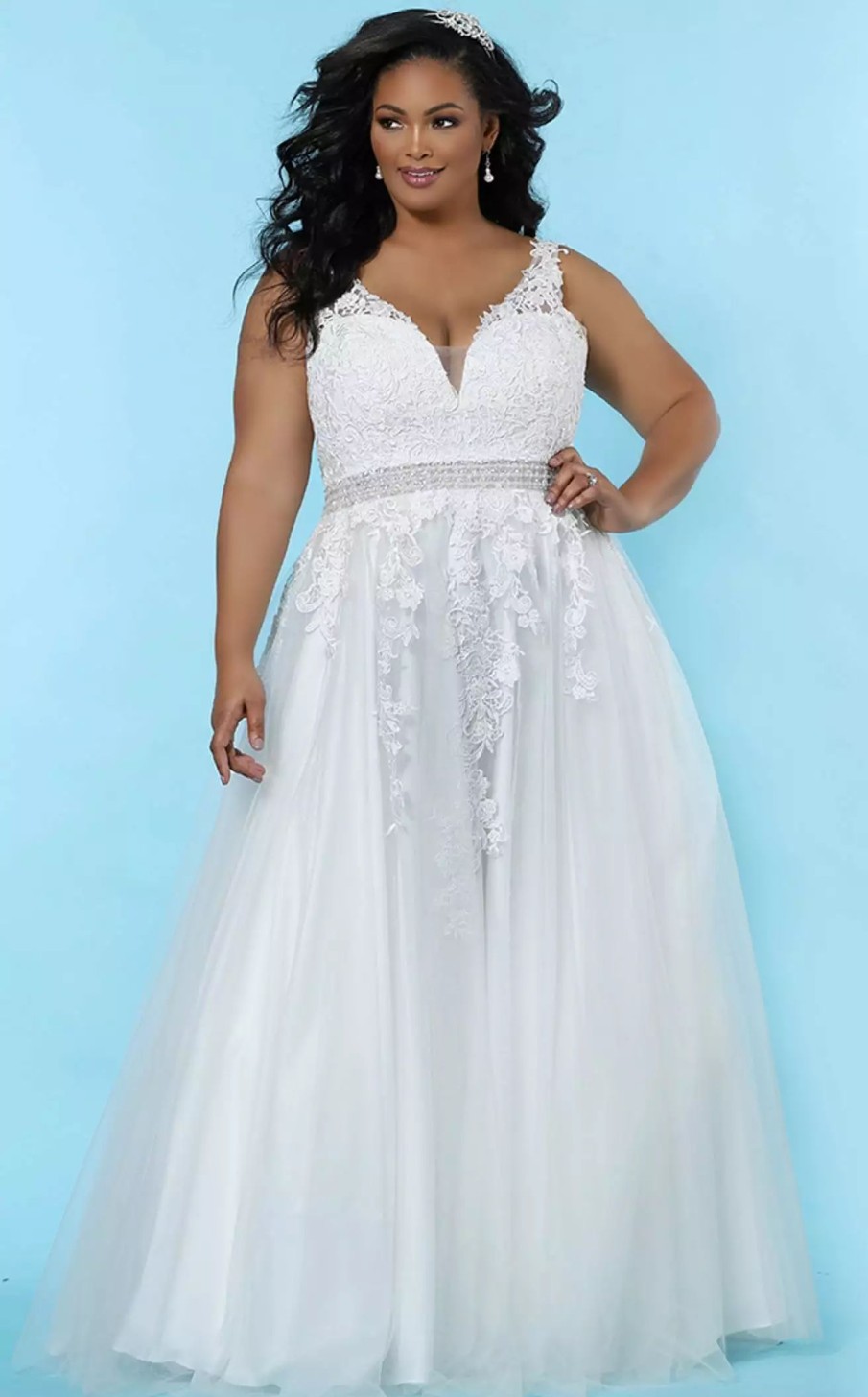 Plus Size Dresses * | Sydneys Closet Sc5230 Dress Ivory