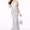 Long Prom Dresses * | Gls By Gloria Gl2936 Dress Silver