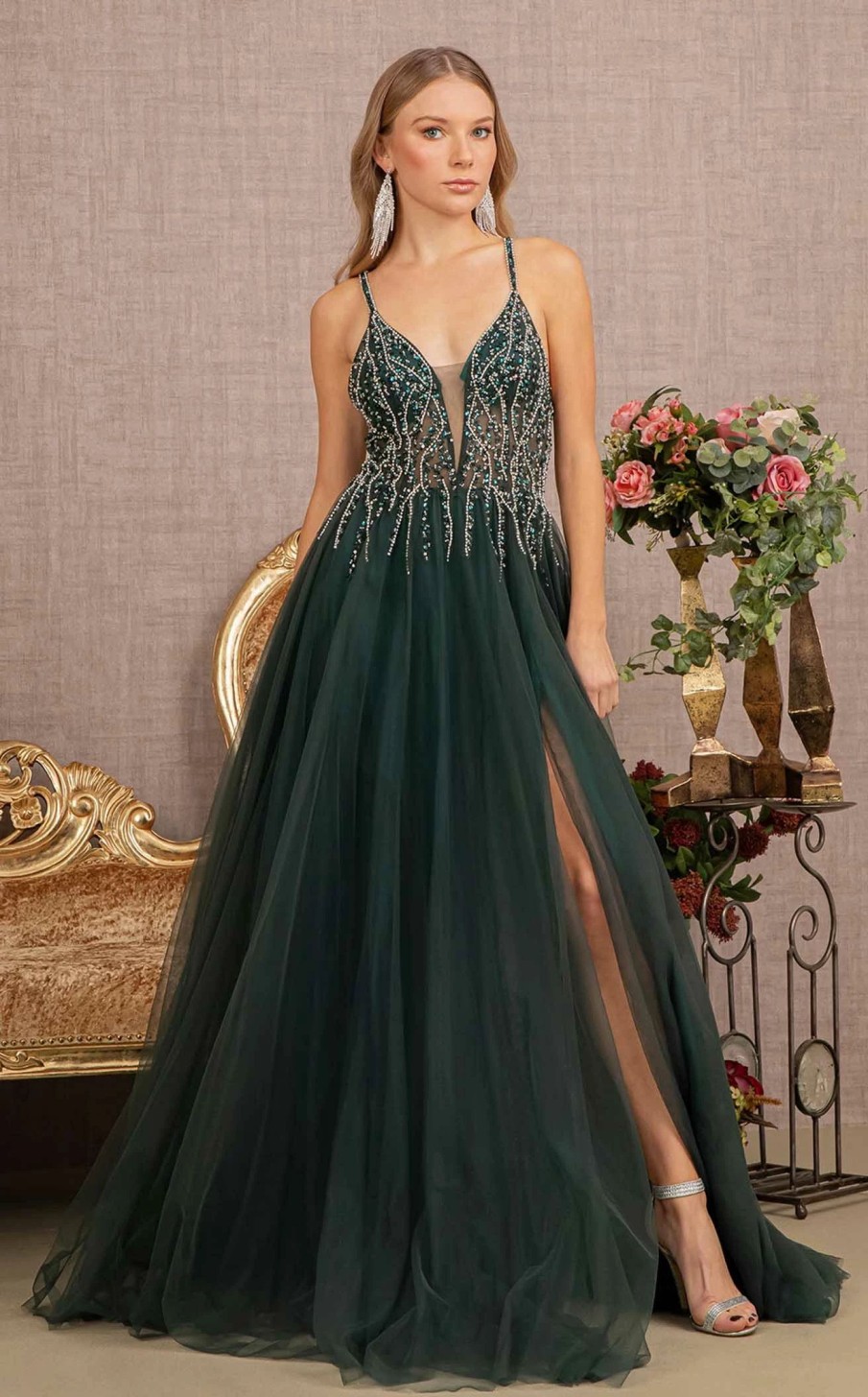 Red Carpet * | Gls By Gloria Gl3137 Dress Green