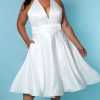 Plus Size Dresses * | Sydneys Closet Sc5266 Dress Ivory