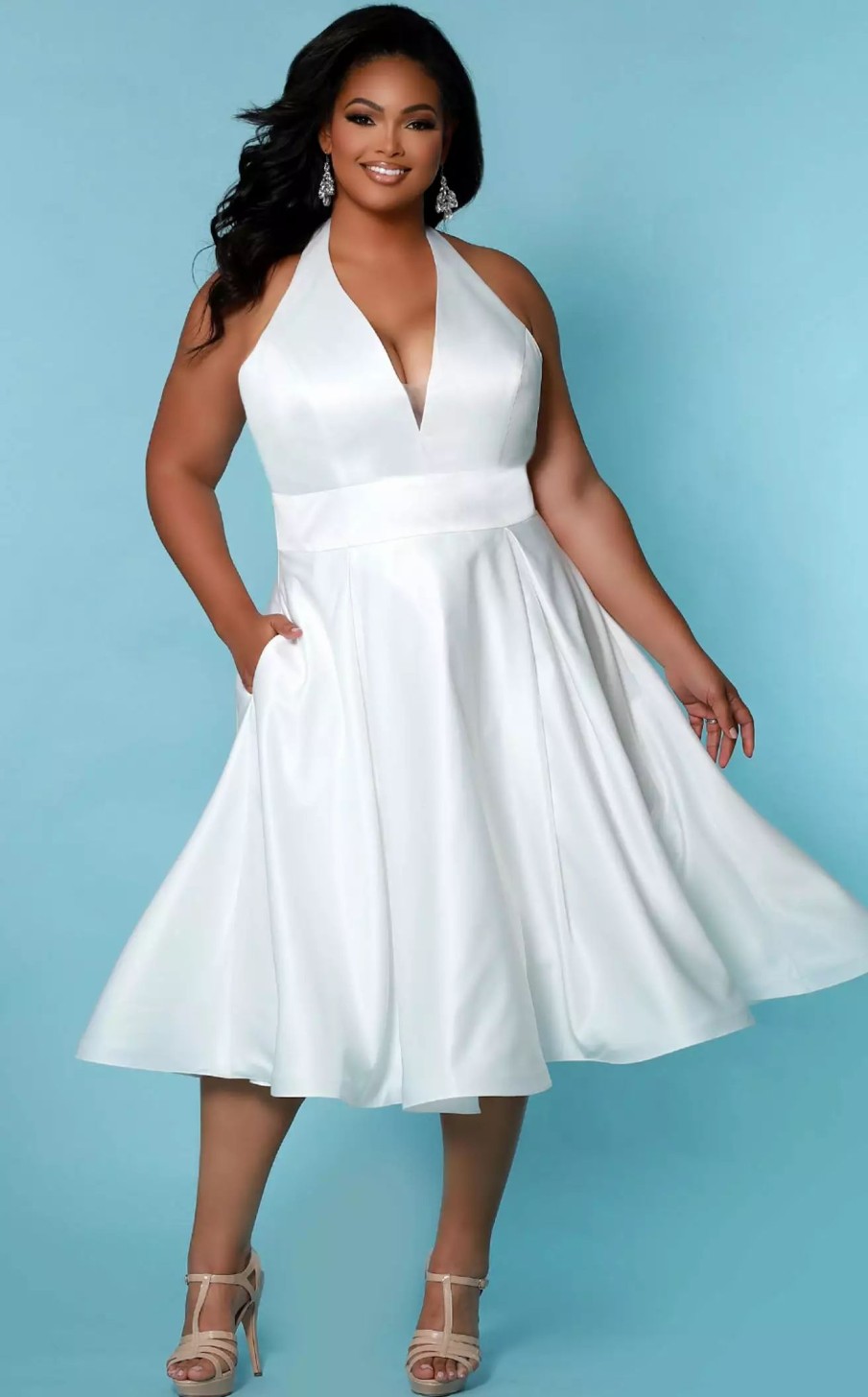 Plus Size Dresses * | Sydneys Closet Sc5266 Dress Ivory