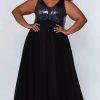 Plus Size Dresses * | Sydneys Closet Ce2205 Dress Multi-Black