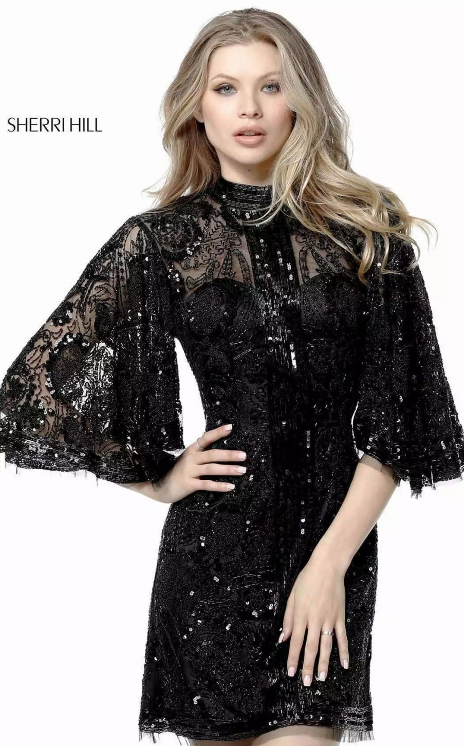 Cocktail Dresses * | Sherri Hill 51290 Dress Black