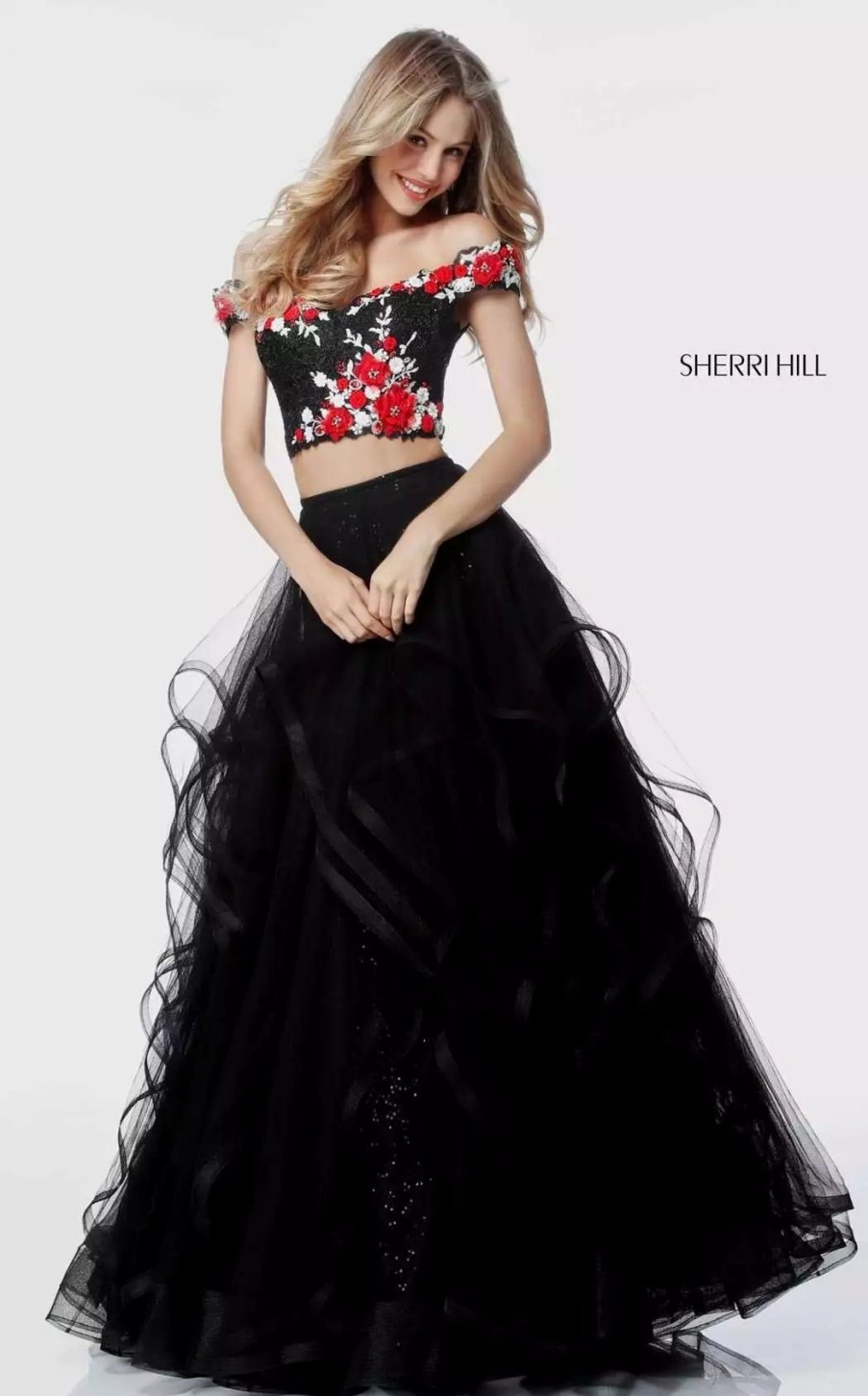 Long Prom Dresses * | Sherri Hill 51893 Dress Black