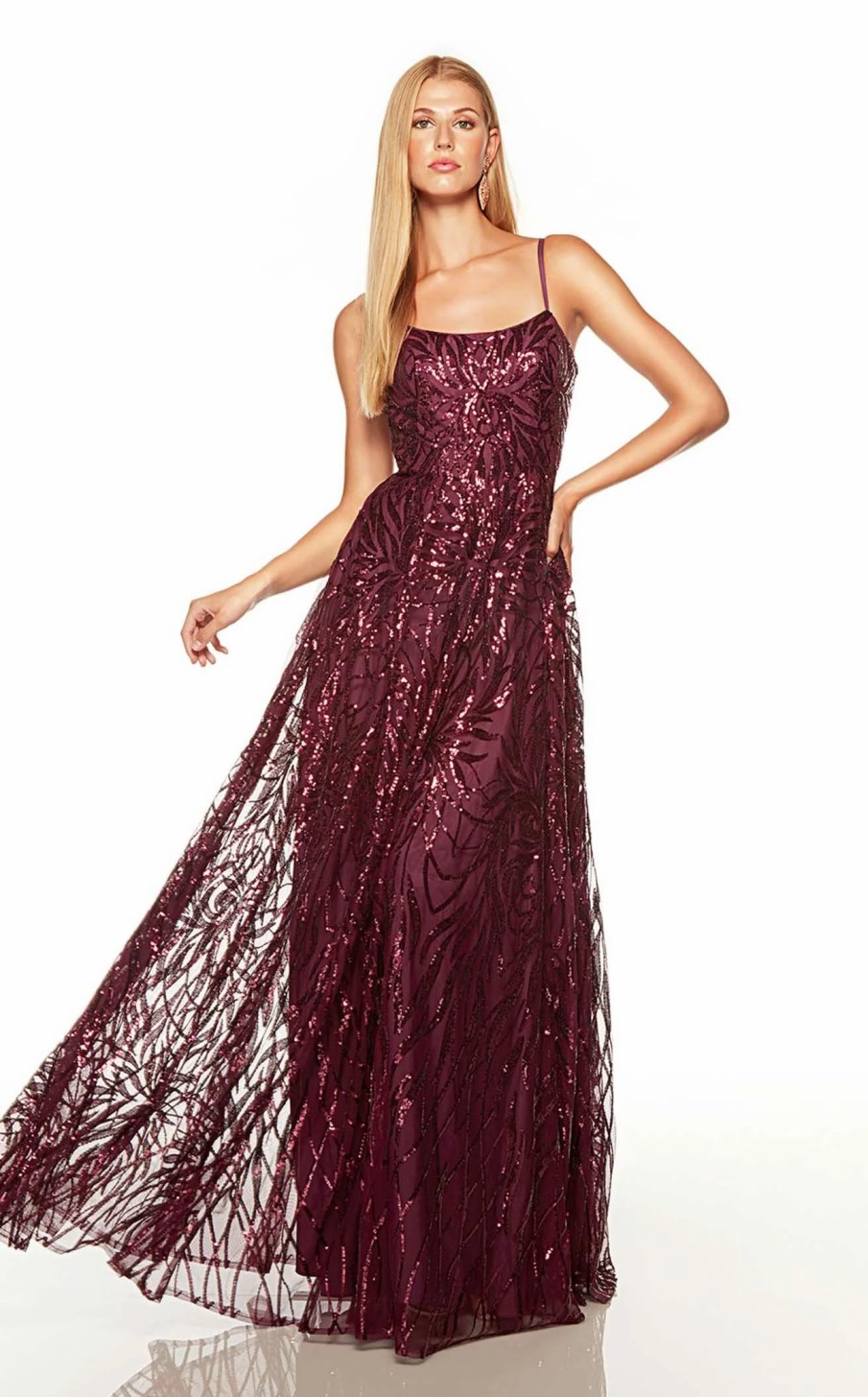 Red Carpet * | Alyce 61423 Dress Black-Cherry