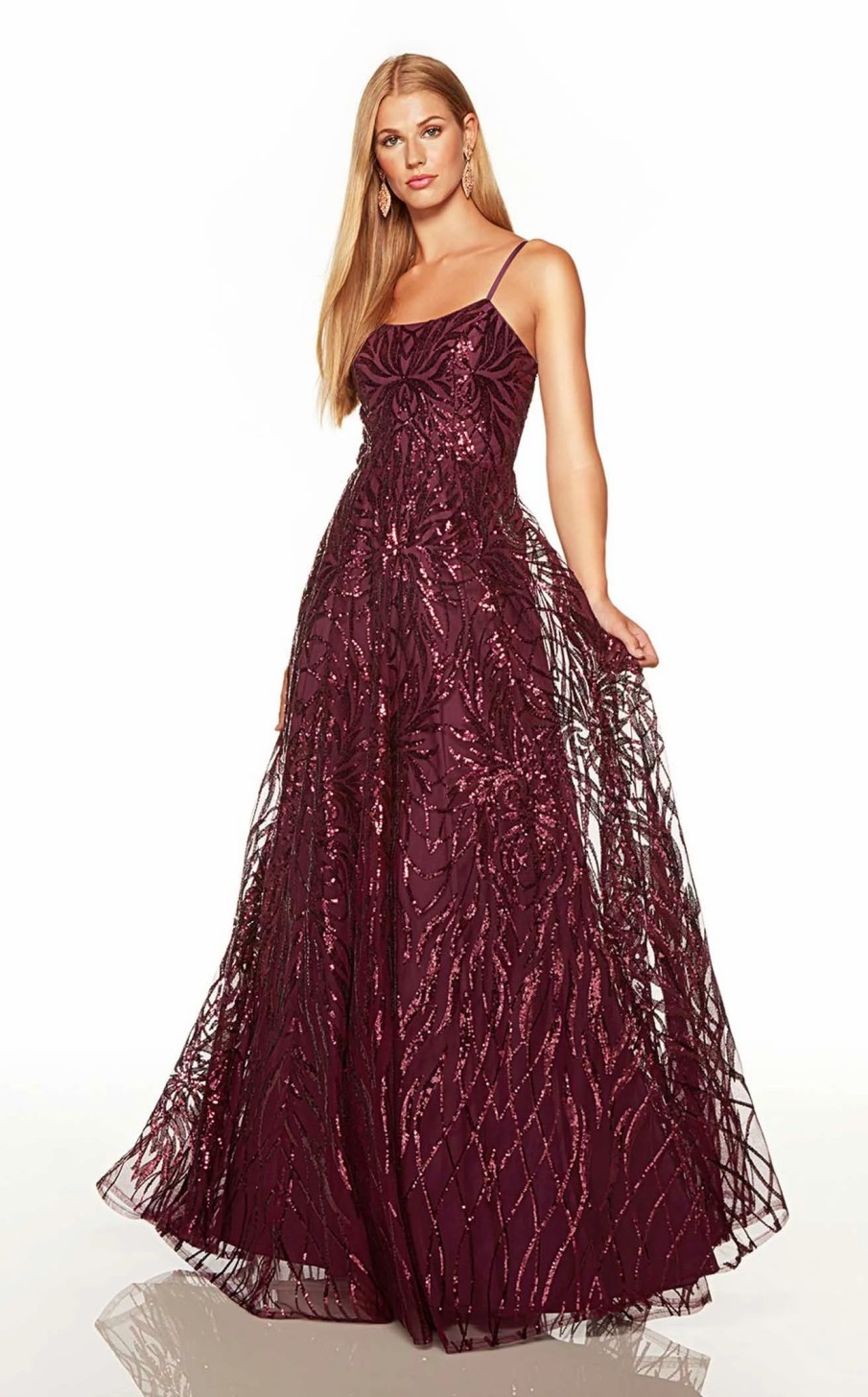 Red Carpet * | Alyce 61423 Dress Black-Cherry