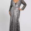 Plus Size Dresses * | Mac Duggal Fabulouss 5176 Dress Black-Silver