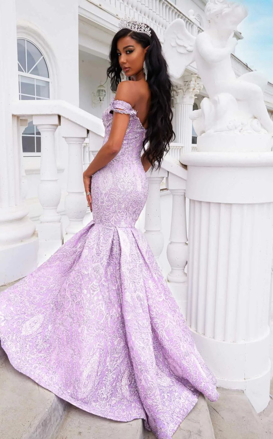 Long Prom Dresses * | Portia And Scarlett Ps22042 Dress Lilac