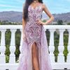 Long Prom Dresses * | Portia And Scarlett Ps22958 Dress Pink