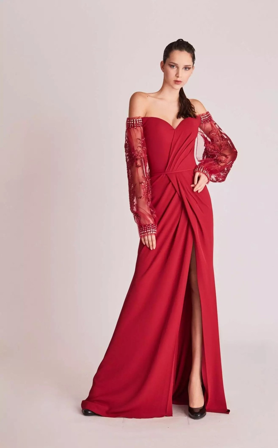 Red Carpet * | Gatti Nolli Couture Op5707 Dress Red