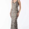 Red Carpet * | Chic And Holland Hf11187 Dress Grey