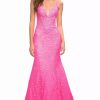 Long Prom Dresses * | La Femme 30663 Dress Neon-Pink