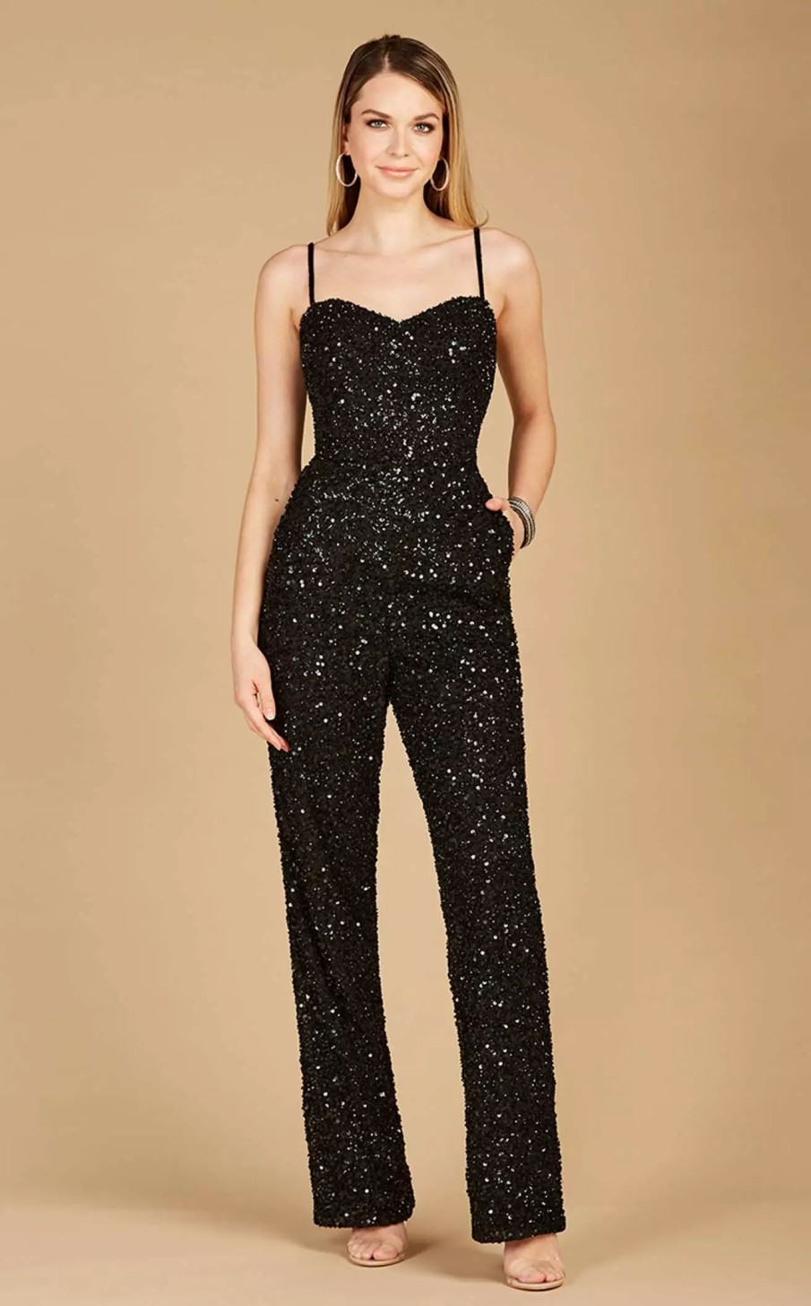 Long Prom Dresses * | Lara 29204 Jumpsuit Black