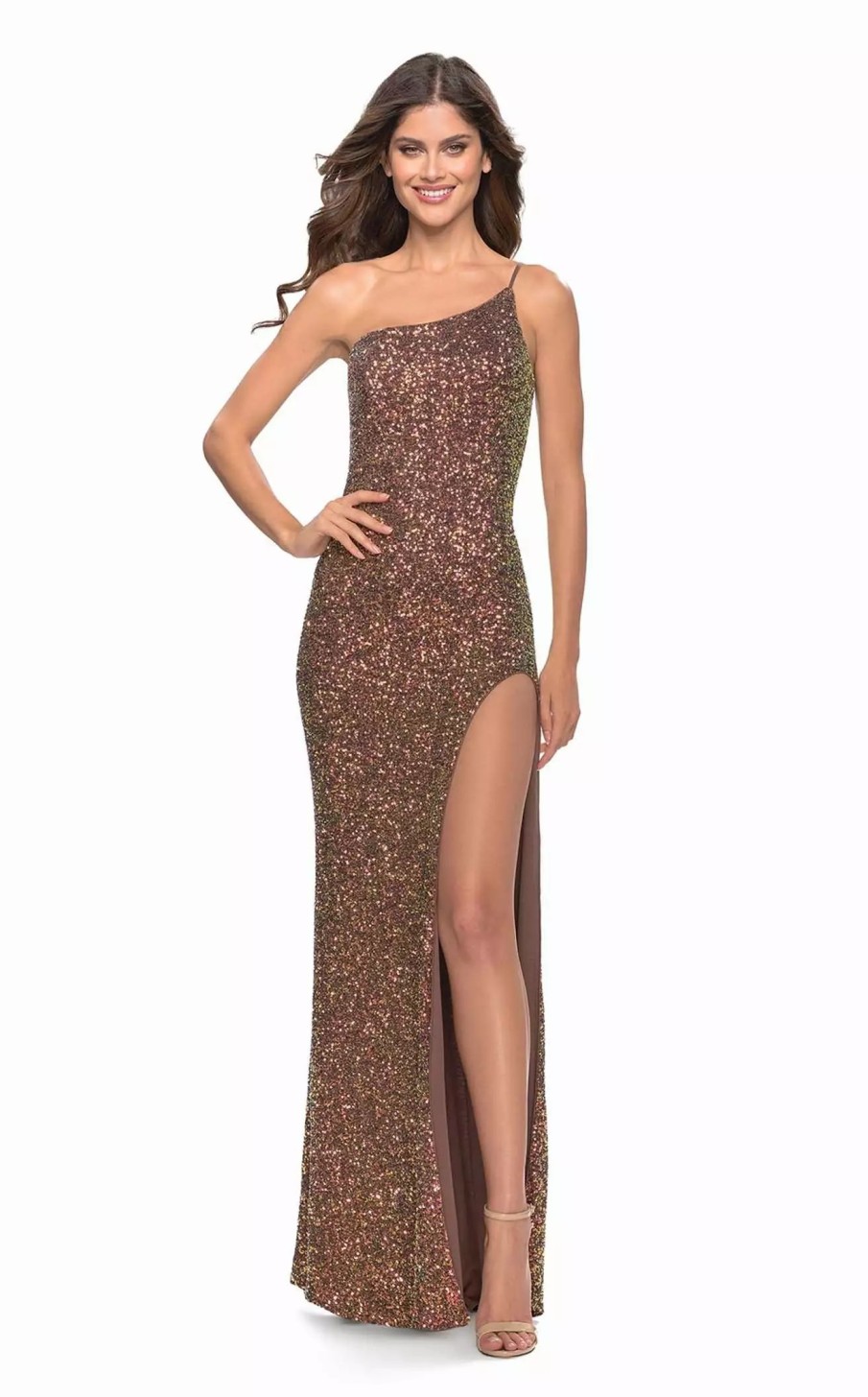 Red Carpet * | La Femme 31426 Dress Bronze