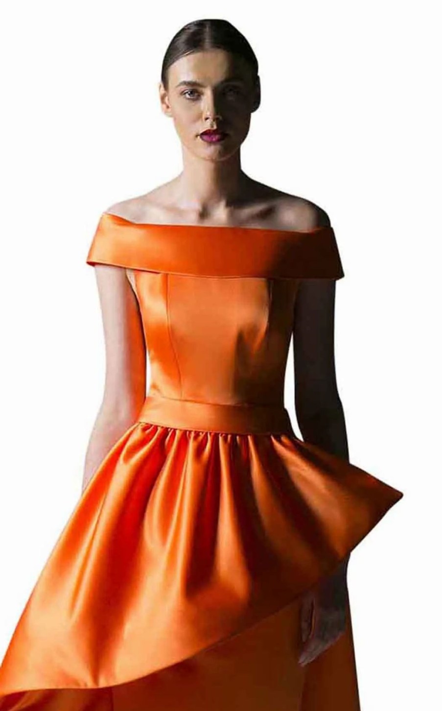 Red Carpet * | Edward Arsouni Couture Ss0356 Dress Orange