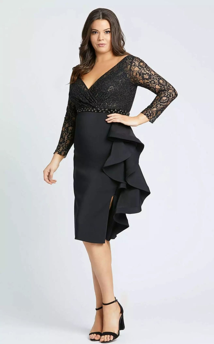 Plus Size Dresses * | Mac Duggal Fabulouss 67545F Dress Black